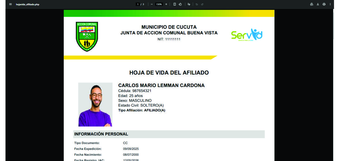 Búsqueda de Afiliados — ASOCOMUNAL APP